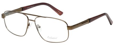 Calabria Enhance 4106 Rectangular Reading Glasses +2.75 Brown Men 63mm