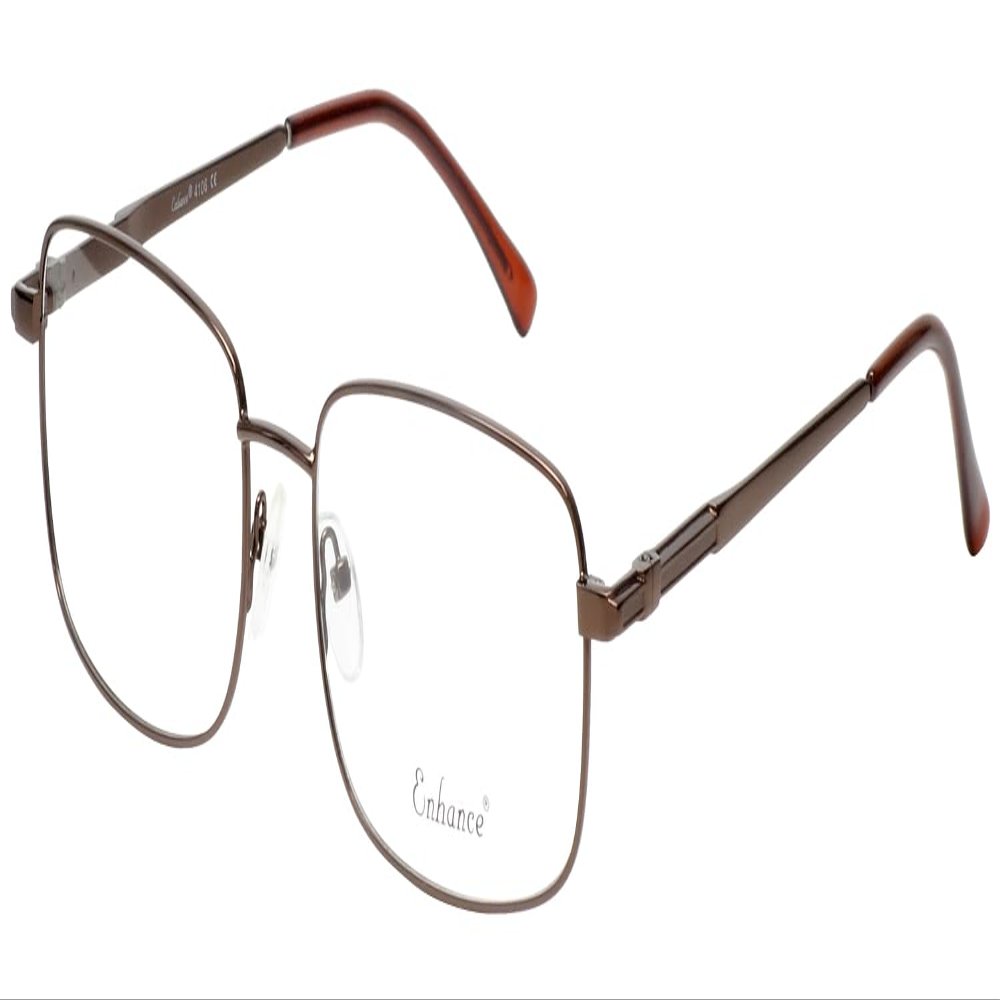 Calabria Enhance 4106 Rectangular Reading Glasses +0.75 Brown Men 60mm
