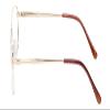 Calabria Enhance 4106 Rectangular Blue Light Blocking Reading Glasses +1.50 Gold Men 60mm view 2