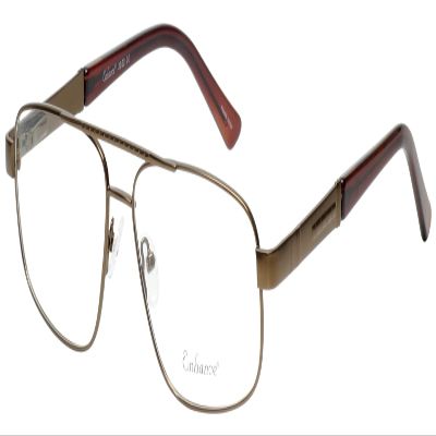 Calabria Enhance 4106 Rectangular Reading Glasses +5.00 Brown Men 63mm