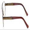 Calabria Enhance 4106 Rectangular Reading Glasses +5.00 Brown Men 63mm view 3