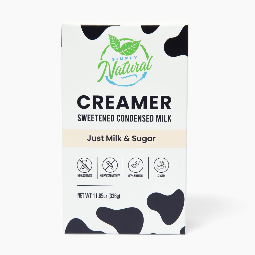 Simply Natural Sweetened Condensed Milk Creamer, 12 Single-Serve 28 gram Sachets, Made in USA, No Additives or Preservatives (12)