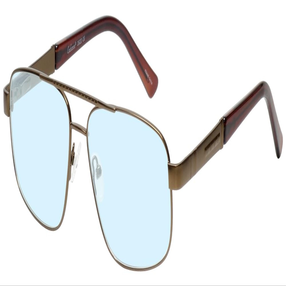 Calabria Enhance 4106 Rectangular Blue Light Blocking Reading Glasses +1.25 Brown Men 63mm