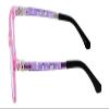 Calabria Enhance 4132 Kids Oval Reading Glasses +4.50 Crystal Pink Purple Black Girls view 4