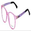 Calabria Enhance 4132 Kids Oval Reading Glasses +1.00 Crystal Pink Purple Black Girls view 1