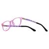 Calabria Enhance 4132 Kids Oval Blue Light Blocking Reading Glasses +1.25 Crystal Pink Purple Black Girls view 4