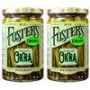 Foster's Pickled Okra in Jar, Original, 32oz, 2 Pack, Traditional Pickled Vegetables Recipe for over 40 years, Low Calorie Snack, Gluten Free, Fat and Preservative Free Pickles view 1