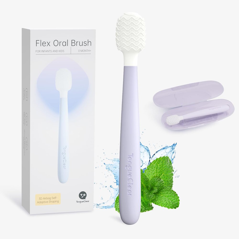 Tongueclear Kids Tongue Scraper, Tongue Cleaner for Infant & Newborn, Baby Oral Cleaner Newborn, Toddler Toothbrush for Tooth Mouth Gum Clean, Infant Toothbrush Oral Cleaning Stick