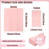 100 Pieces 3-ply Light Pink Paper Napkins 13 x 15.7 Inches Guest Towels Disposable Bathroom Paper Hand Towels for Bathroom Kitchen Wedding Birthday Party Disposable Napkins view 2
