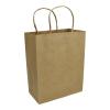 100 Pcs Thick Kraft Paper Bags - Medium Shopping Bags with Handles, Brown, Recycled, for Wedding, Packaging, Birthday Party, Business, Goody (8x10x4", Brown) view 1