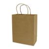 100 Pcs Thick Kraft Paper Bags - Medium Shopping Bags with Handles, Brown, Recycled, for Wedding, Packaging, Birthday Party, Business, Goody (8x10x4", Brown) view 4