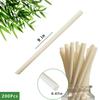 12mm Bamboo Bubble Tea Straws, Pack of 200 Biodegradable Disposable Sturdy Pointed Bamboo Fiber Boba Straws for Jumbo Smoothie, Tapioca Pearls view 2