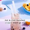12mm Bamboo Bubble Tea Straws, Pack of 200 Biodegradable Disposable Sturdy Pointed Bamboo Fiber Boba Straws for Jumbo Smoothie, Tapioca Pearls view 4