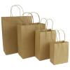 100 Pcs thick Mix Kraft Paper Bags Shopping Bags with handles Bulk,Craft Gift Bags,Recycled Wedding Packaging, Birthday Party,Kraft Merchandise Bag (Mix Size 100pk(Mini,Small,Medium,Large),Brown) view 1