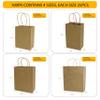 100 Pcs thick Mix Kraft Paper Bags Shopping Bags with handles Bulk,Craft Gift Bags,Recycled Wedding Packaging, Birthday Party,Kraft Merchandise Bag (Mix Size 100pk(Mini,Small,Medium,Large),Brown) view 2