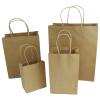 100 Pcs thick Mix Kraft Paper Bags Shopping Bags with handles Bulk,Craft Gift Bags,Recycled Wedding Packaging, Birthday Party,Kraft Merchandise Bag (Mix Size 100pk(Mini,Small,Medium,Large),Brown) view 3
