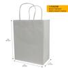100 Pcs thick Kraft Paper Bags 8x10x4"Medium Shopping Bags with handles BulkCraft Gift Bags, Retail Bags, Recycled Bulk, Brown Paper Bags for WeddingPackaging, Birthday PartyBusiness, Goody and Kraft Merchandise Bag (8x10x4inch, White) view 2