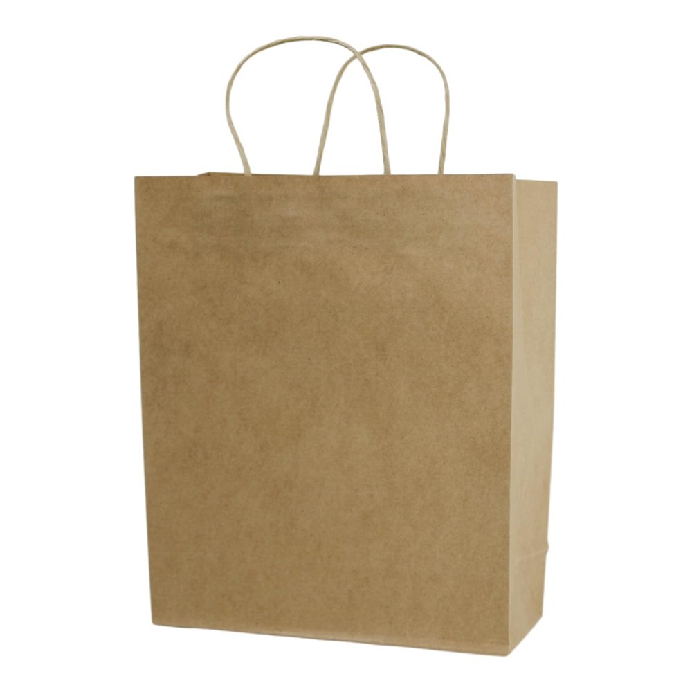 100 Pcs thick Kraft Paper Bags 10x12x4"Large Shopping Bags with handles BulkCraft Gift Bags, Retail Bags, Recycled Bulk, Brown Paper Bags for WeddingPackaging, Birthday PartyBusiness, Goody and