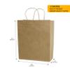 100 Pcs thick Kraft Paper Bags 10x12x4"Large Shopping Bags with handles BulkCraft Gift Bags, Retail Bags, Recycled Bulk, Brown Paper Bags for WeddingPackaging, Birthday PartyBusiness, Goody and view 2