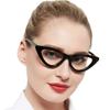 WEMOOTANTS Cat Eye Reading Glasses Women Blue Light Blocking Black Readers 1.0 1.5 2.0 2.5 3.0 3.5 (Black,200) view 1