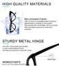 WEMOOTANTS Cat Eye Reading Glasses Women Blue Light Blocking Black Readers 1.0 1.5 2.0 2.5 3.0 3.5 (Black,200) view 4