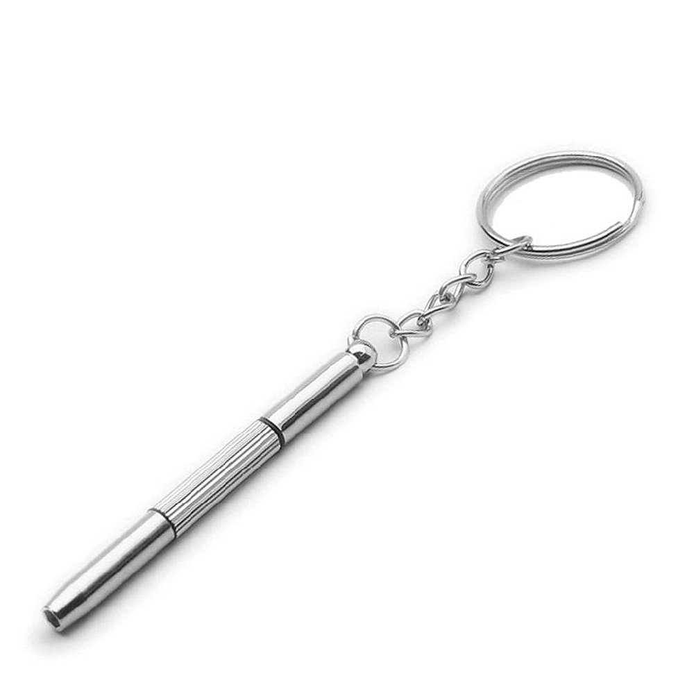 3in1 Eyeglasses Screwdriver Sunglass Watch Repair Kit Screwdriver Tool Keychain Wing Nut Driver