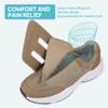 Ortho+rest Men Diabetic Walking Shoes Swollen Feet Shoe with Adjustable Closure (11,Khaki) view 3