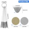 100 PCS 3/4 Inch Stainless Steel Pipe Screens + 10 Pcs 1/2 Inch Mini Bowl Metal Filters Conical Design + 5 Pcs Tube Cleaning Brush with Detachable Key Ring, Reusable Metal Pipe Clean Filters Screen view 2
