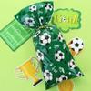 Boerni 100 Pieces Soccer Goodie Bags, Green Goal Fun Football Treat Bags Party Favors Candy Cello Goody Bags with Gold Twist Ties, Football Birthday Party Supplies for Boys Kids Team Gift Snack Bags view 4