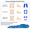 WALKROFEET Kids Insoles for Over-Pronation Soft PU Foam Orthotics Relieve Plantar Fasciitis Flat Foot Child Inserts Gel Heel Cushion (Multicolor, 7.5-10M Toddler) view 4