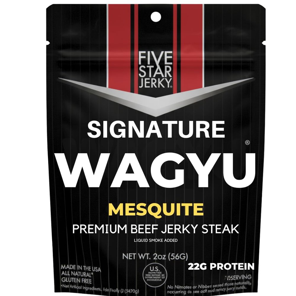 Five Star Wagyu Beef Jerky  Tender Mesquite 4-Pack (8oz)