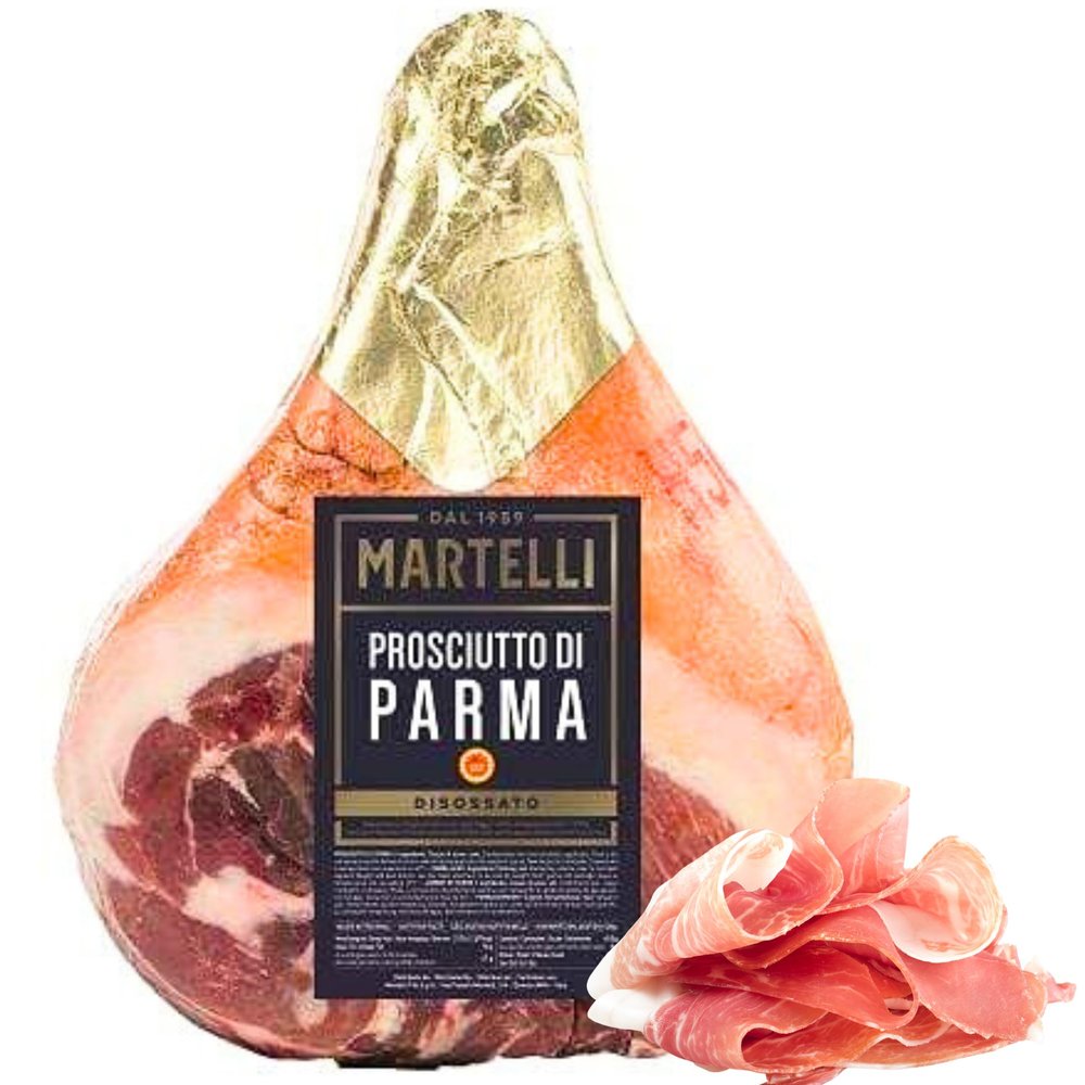 Prosciutto di Parma  Protected Designation of Origin (approx 16 lbs) Whole Ham Boneless MARTELLI, Minimum 400 Days Aged, Product of Italy