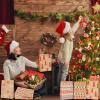 Christmas Bags for Gifts Kraft Paper 6pcs Candy Cookies Gift Tote Bag(D 6PCS) view 4