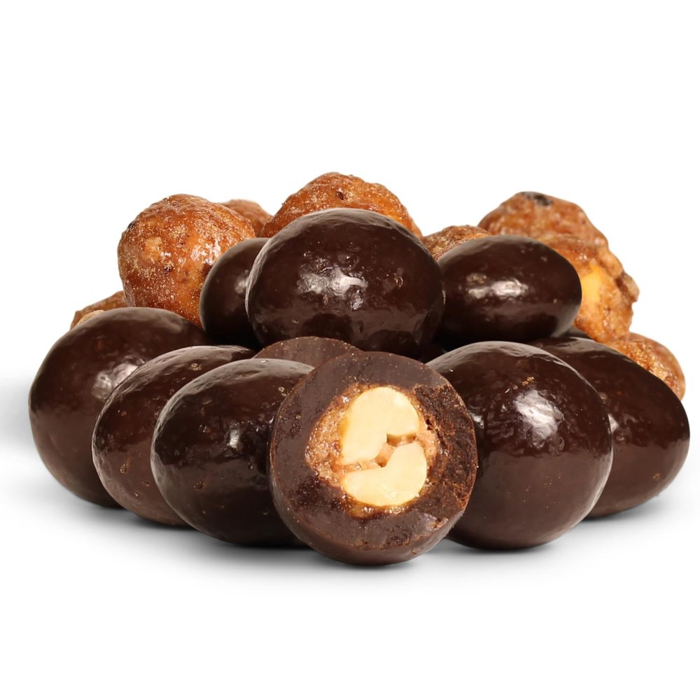 Chocolate Covered Toffee Coated Peanuts by It's Delish, 2 Lbs Bulk Bag | Dark Chocolate Candy Nuts Bulk Peanut Chocolates Sweet & Crunchy Nut Snack | Vegan, Kosher