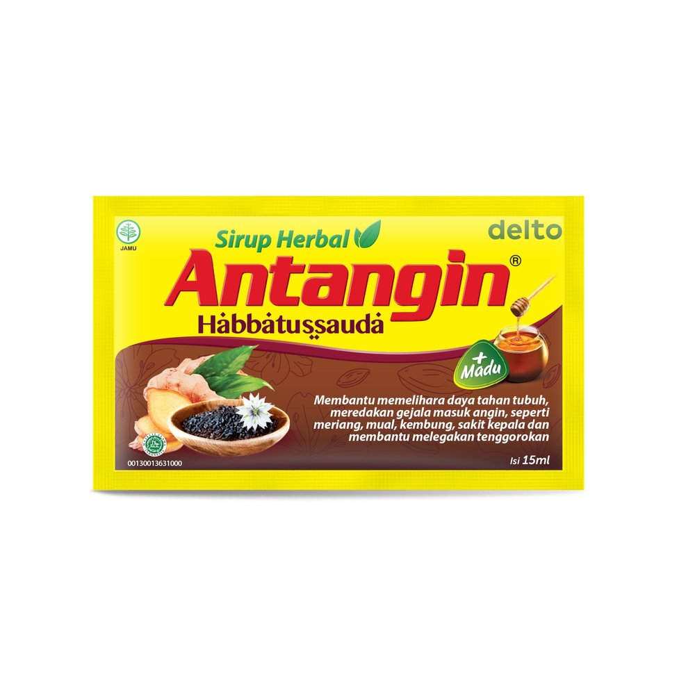 Antangin Habbatussauda Herbal Syrup 12-ct, 180 Ml (1 Box)