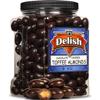 Chocolate Covered Toffee Coated Almonds by It's Delish, 48 OZ Jumbo Container | Dark Chocolate Candy Nuts Bulk Almond Chocolates Sweet & Crunchy Nut Snack | Vegan, Kosher view 1