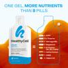 Healthycell Calm Mood Daily Liquid Supplement - Cortisol Manager & Mood Support Supplement for Stress with Ashwagandha, L-Theanine, Magnesium, 5-HTP, GABA & Saffron - 14 Gel Packs view 4