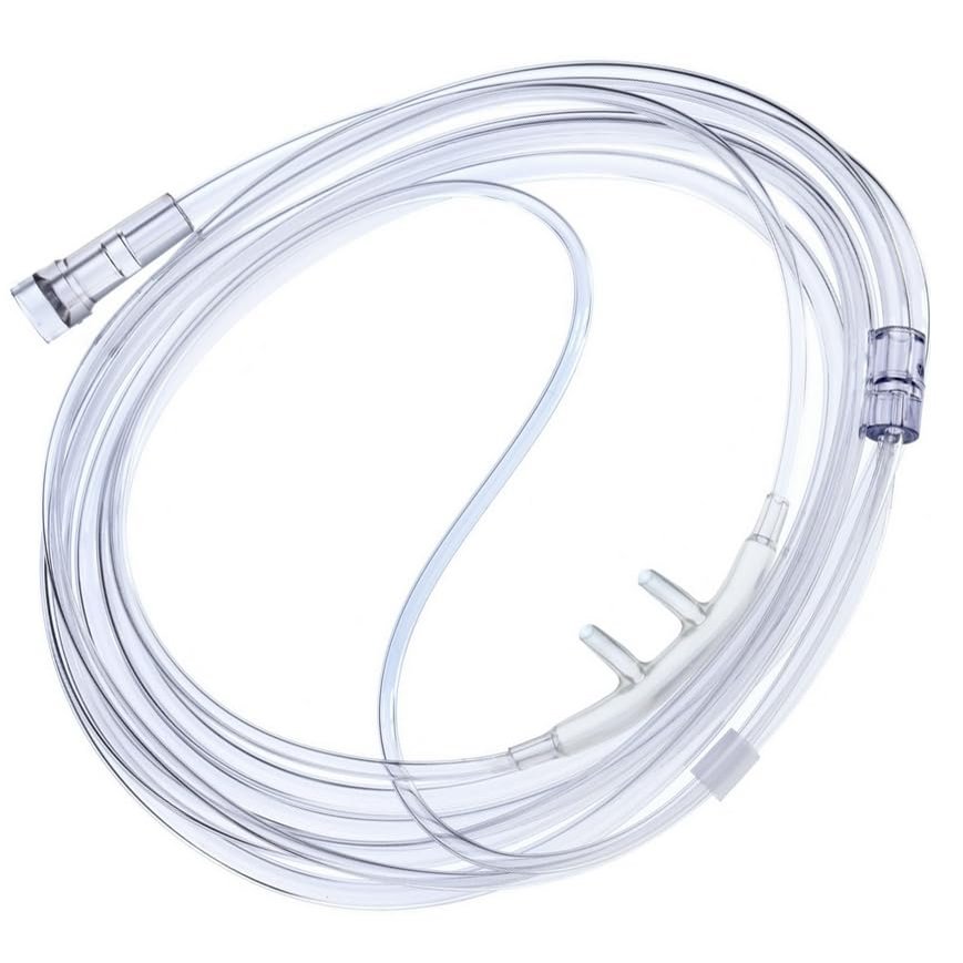 AmeriCan Goods Standart Connector Oxygen Nasal Cannula Adult 7ft Latex Free, Non-Flared Tip, Soft Tubing, Kink Resistant OXY Cannula (25)