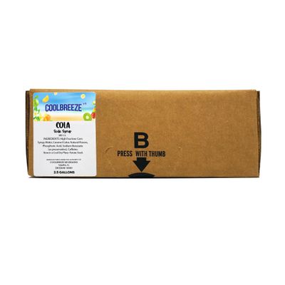 Coolbreeze Beverages Soda Flavor Syrup Concentrate, 2.5 Gallon BIB Bag-In-Box - Original Cola