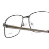 Calabria Enhance 4182 Rectangular Reading Glasses +3.75 Satin Gunmetal Black Men view 4
