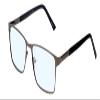 Calabria Enhance 4172 Rectangular Blue Light Blocking Reading Glasses +2.75 Matte Gunmetal Black Men view 1