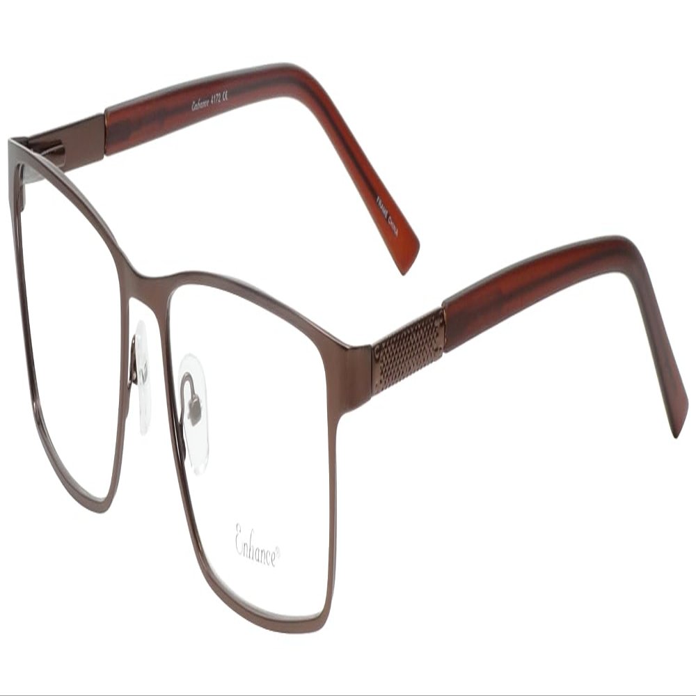 Calabria Enhance 4172 Rectangular Reading Glasses +1.75 Matte Brown Men