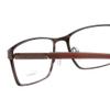 Calabria Enhance 4172 Rectangular Reading Glasses +1.75 Matte Brown Men view 4
