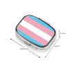 Pill Box 2 Compartment,Trans Pride Flag Mini Pocket-Size Pill Organizer Daily Pill Case Portable Metal Medicine Holder Container view 3