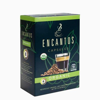 Encantos Origins Organic Arabica Coffee, Single Serve Capsules Compatible with Nespresso Original Line, Medium Roast, 18 Count
