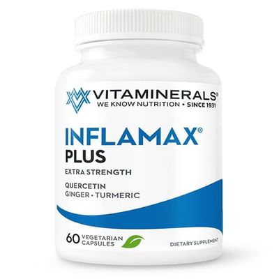 Vitaminerals 121+ Inflamax Plus | Quercetin | Proteolytic Enzymes | Ginger | Turmeric | Veggie caps