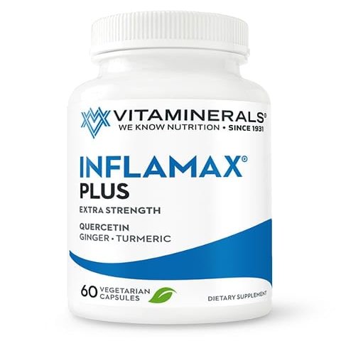 Vitaminerals 121+ Inflamax Plus | Quercetin | Proteolytic Enzymes | Ginger | Turmeric | Veggie caps