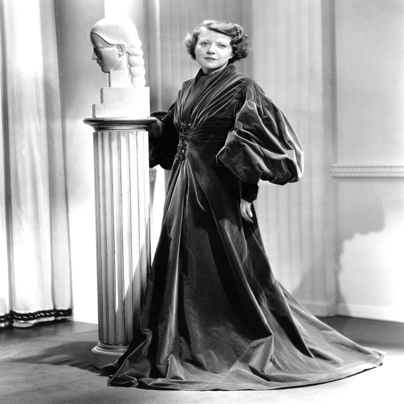 Lady Of Secrets Ruth Chatterton In A Garnet-Colored Cellophane-Velvet Evening Wrap 1936 Poster Print (8 x 10)