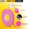 Bighorn Athletics Premium Finger Tape | 4 Rolls for Superior Support, Injury Protection, and Joint Stability | Ideal for Jiu-Jitsu, Climbers, & Trainers (0.3-Inch, Black/White/Pink/Nude) view 2