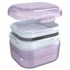 ARGOMAX Denture Cup for Soaking Dentures (Purple)+ Leak Proof Denture Bath Cup (White + Cyan). view 2